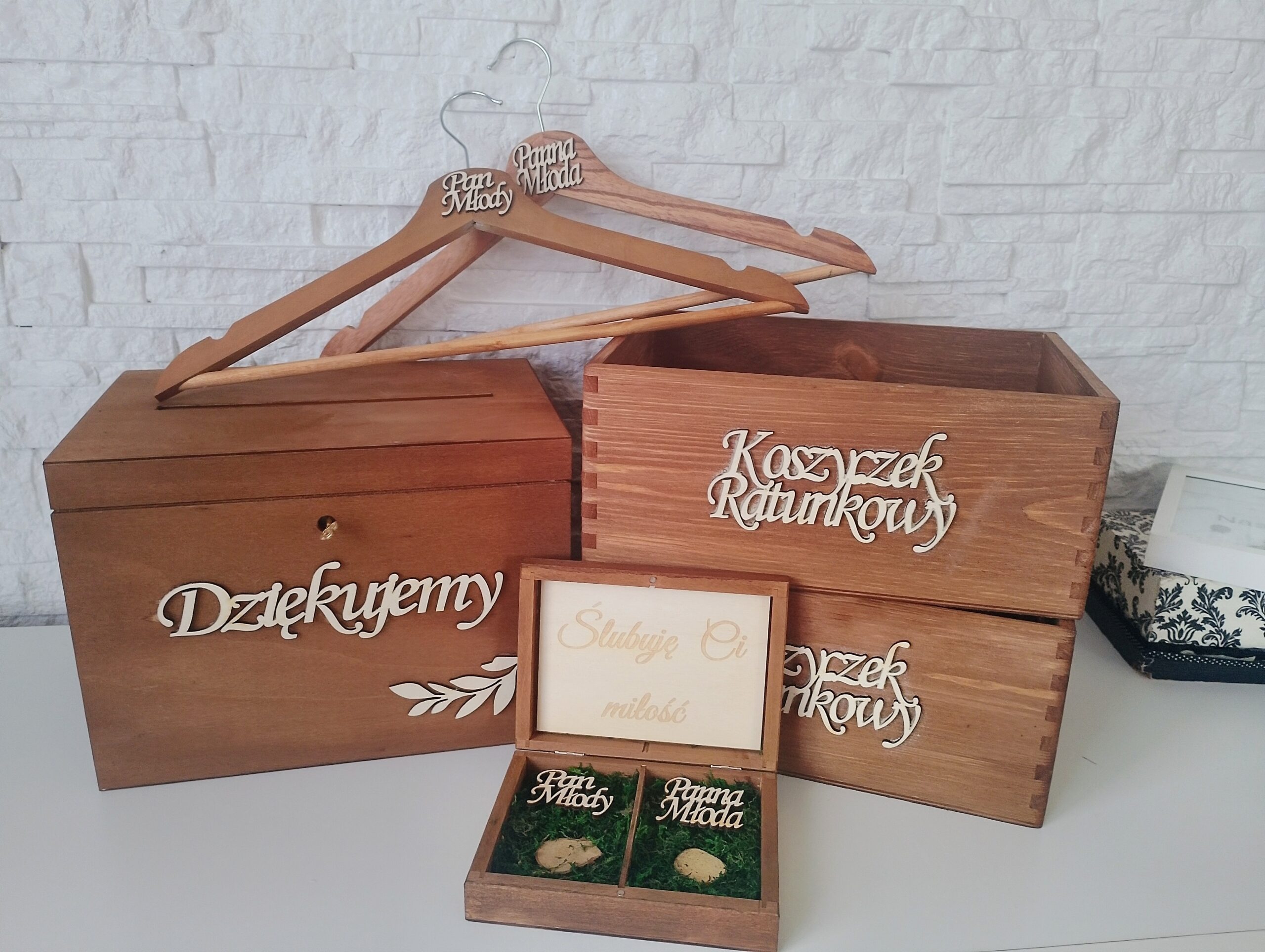 Rustykalny zestaw dodatków ślubnych L
