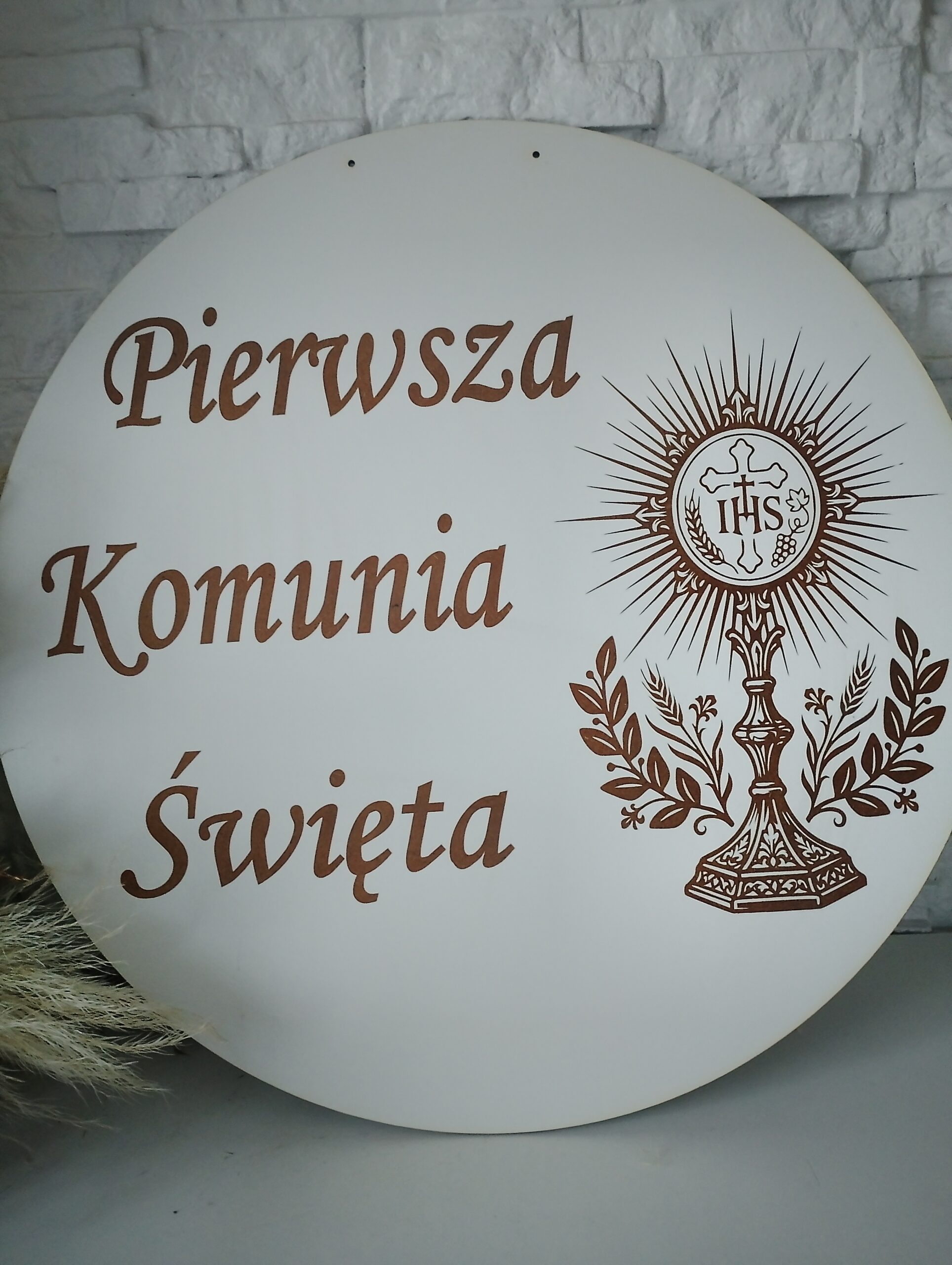 Tablica powitalna komunijna z kielichem IHS - obrazek 2