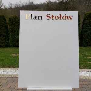 Plan stołów weselnych biały